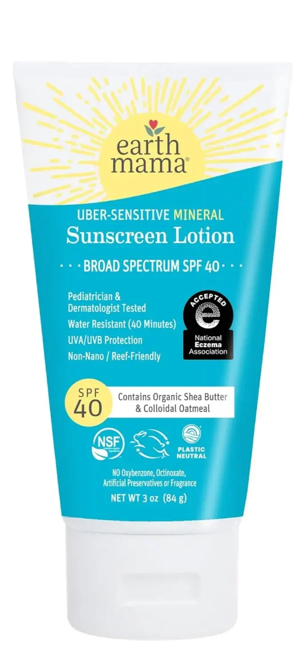 Earth Mama Uber-Sensitive Mineral Sunscreen Lotion 1