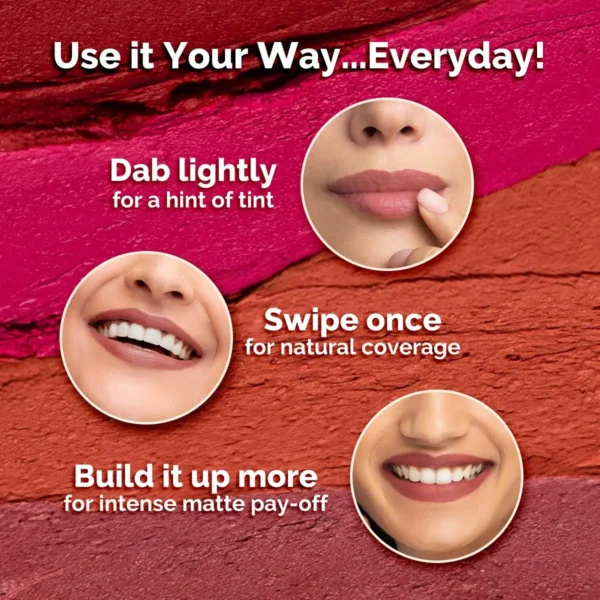 MAMAEARTH Moisture Matte Lipstick (Peach Nude) | Infused with Vitamin E | 12-Hour Long Stay & 8-Hour Moisture Lock - Image 4