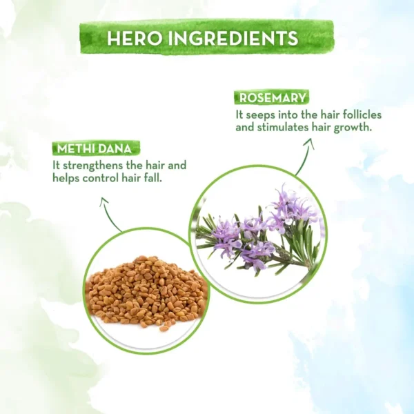 MAMAEARTH Rosemary Anti-Hair Fall Shampoo with Methi Dana - Image 3